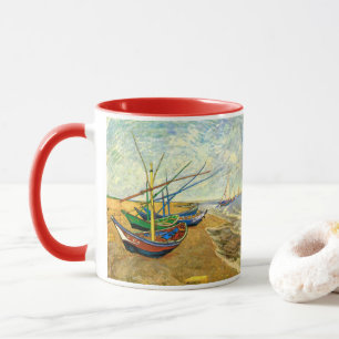 Mug Van Gogh Bateaux de pêche sur la plage de Saintes 