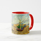 Mug Van Gogh Bateaux de pêche sur la plage de Saintes  (Devant droit)