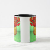 Mug Van Gogh Black Kitten Fleurs rouges (Centre)