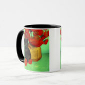 Mug Van Gogh Black Kitten Fleurs rouges (Devant gauche)