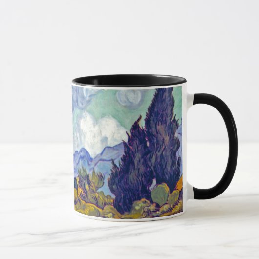 Mug Van Gogh - Champ de blé avec cyprès (Droite)