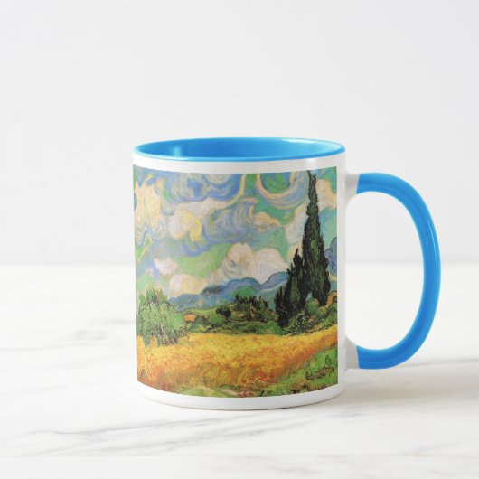 Mug Van Gogh Champ de blé w Cyprès à Haute Galline (Droite)