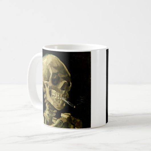 Mug Van Gogh Fumer du squelette (Devant gauche)