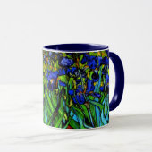 Mug Van Gogh - Iris, peinture florale, (Devant droit)