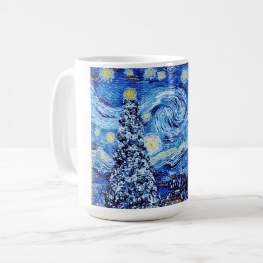 Mug Van Gogh - La Nuit étoilée - Blancs Noël (Devant gauche)
