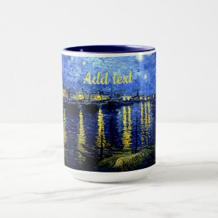 Mug Van Gogh - Nuit étoilée sur le MODÈLE du Rhône