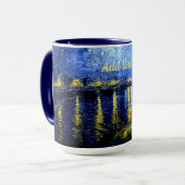 Mug Van Gogh - Nuit étoilée sur le MODÈLE du Rhône (Devant gauche)
