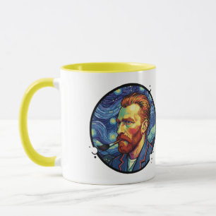 Mug Van Gogh portrait Starry night Unique Design