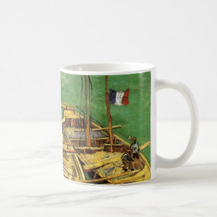 Mug Van Gogh Quay avec des hommes déchargeant des napp