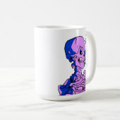 Mug Van Gogh, squelette avec une cigarette allumée (Devant droit)