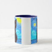 Mug Van Gogh Starry Night Black Cat (Centre)