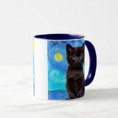 Mug Van Gogh Starry Night Black Cat (Devant droit)