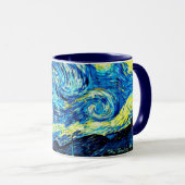 Mug Van Gogh, Starry Night, célèbre peinture, (Devant droit)