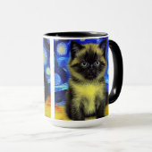 Mug Van Gogh Starry Nuit Siamese Cat (Devant droit)