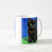 Mug Van Gogh Style Kitten noir (Devant droit)
