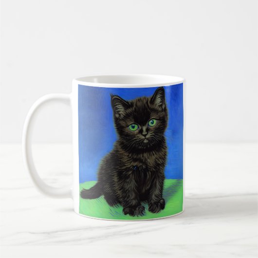 Mug Van Gogh Style Kitten noir (Gauche)