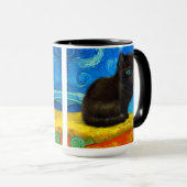 Mug Van Gogh Style Starry Night Cat (Devant droit)