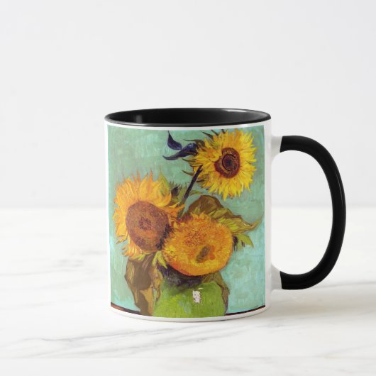 Mug Van Gogh - Trois Tournesols Dans Un Vase - Art (Droite)