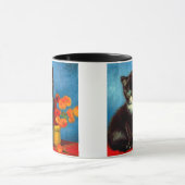 Mug Van Gogh Tuxedo Cat (Centre)