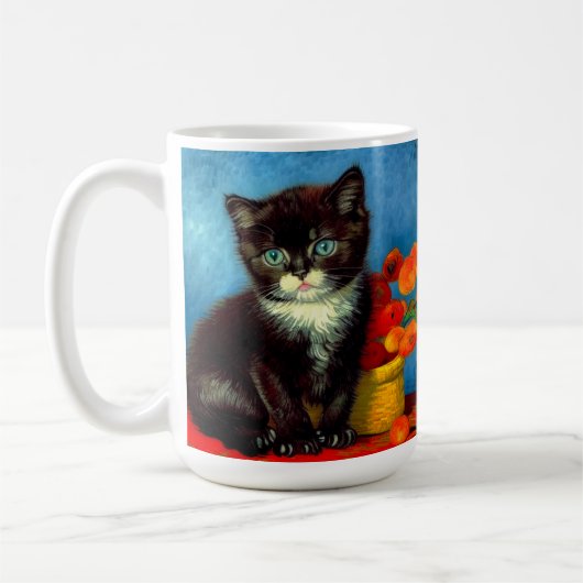 Mug Van Gogh Tuxedo Cat (Gauche)