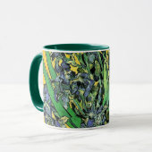 Mug Van Gogh - Vase avec iris Fond jaune (Devant gauche)