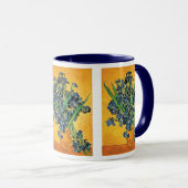 Mug Van Gogh - Vase avec iris Fond jaune (Devant droit)