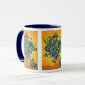 Mug Van Gogh - Vase avec iris Fond jaune (Devant gauche)