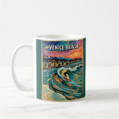 Mug Van Gogh Venice Beach Surfing California Retro (Gauche)