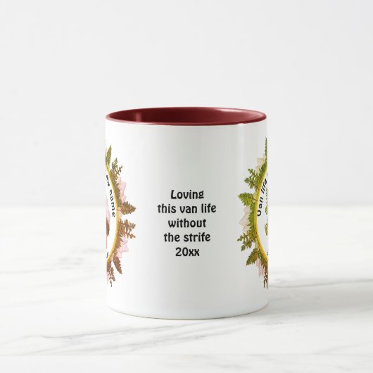 Mug VAN LIFE APPELLE MON NOM Custom CARAVAN Camping (Centre)