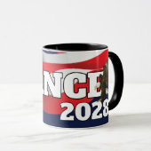 Mug Vance Text With Flag and Bald Eagle (Devant droit)