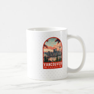 Mug Vancouver au Canada Emblème d'art de voyage vector