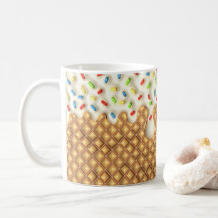 Mug Vanille à goutte imprimée 3D crème glacée