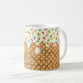 Mug Vanille à goutte imprimée 3D crème glacée (Devant droit)