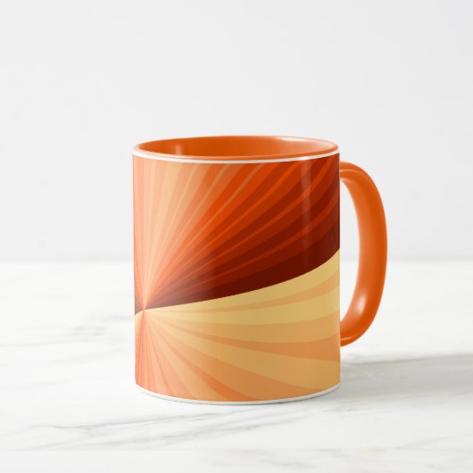 Mug Vanille rouge orange Abstraite moderne Fractale gr (Devant droit)