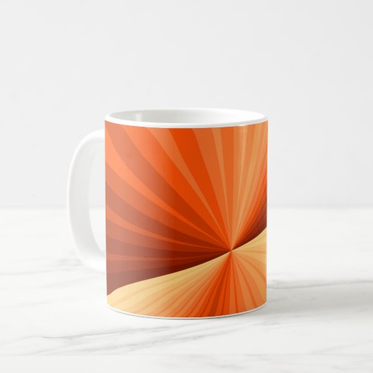 Mug Vanille rouge orange Abstraite moderne Fractale gr (Devant gauche)