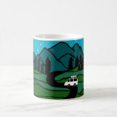 Mug Vanlife Road Trip Campervan Mountain Moon Stars (Centre)