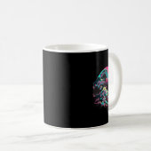 Mug Vaperwave Glitch esthétique Great Wave Retrowave S (Devant droit)
