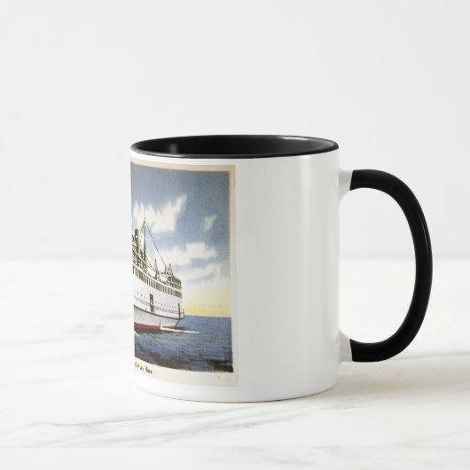 Mug Vapeur Naushon, ligne de bateau à  vapeur de (Droite)