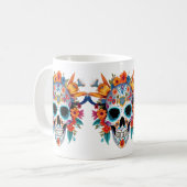 Mug Vaporwave_Skull_Sunset_with_Neon_Tropical_Vibes-re (Devant gauche)