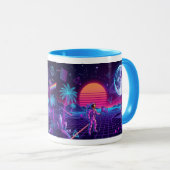 Mug Vaporwave Synthwave Spacemen Rétro 90 (Devant droit)