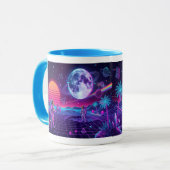 Mug Vaporwave Synthwave Spacemen Rétro 90 (Devant gauche)