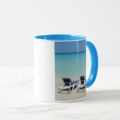 Mug Varadero, Cuba. Sable et chaises de plage (Devant droit)