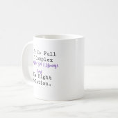 Mug Variables complexes Bonne solution Math Life (Devant gauche)