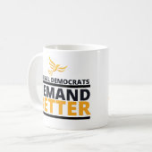 Mug Variante orange de demande de libéral démocrate (Devant gauche)