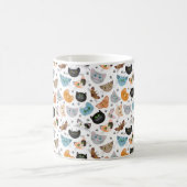Mug Various cat faces pattern (Centre)