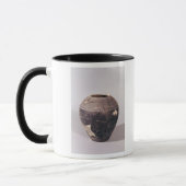 Mug Vase à engobe décoré des lignes onduleuses (Gauche)