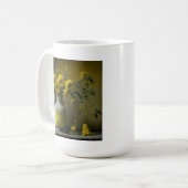 Mug Vase antique de fleurs jaunes (Devant gauche)