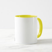 Mug Vase antique de fleurs jaunes (Devant droit)