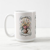 Mug Vase Avec Floraux Croissance Avec Citation Grace (Gauche)