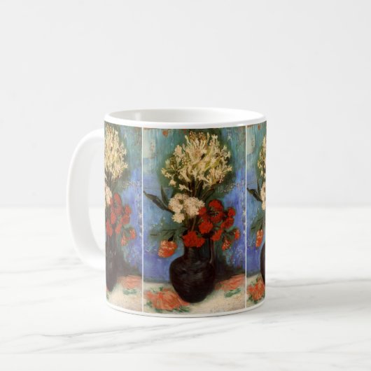 Mug Vase avec oeillets par Vincent van Gogh (Devant gauche)